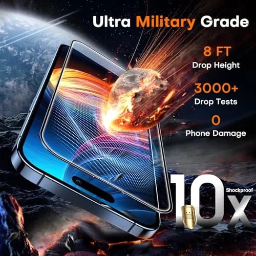 TOCOL iPhone 15 Pro Screen Protector 6.1" | Easy Auto Installation & Impact-Resistant thumbnail 3