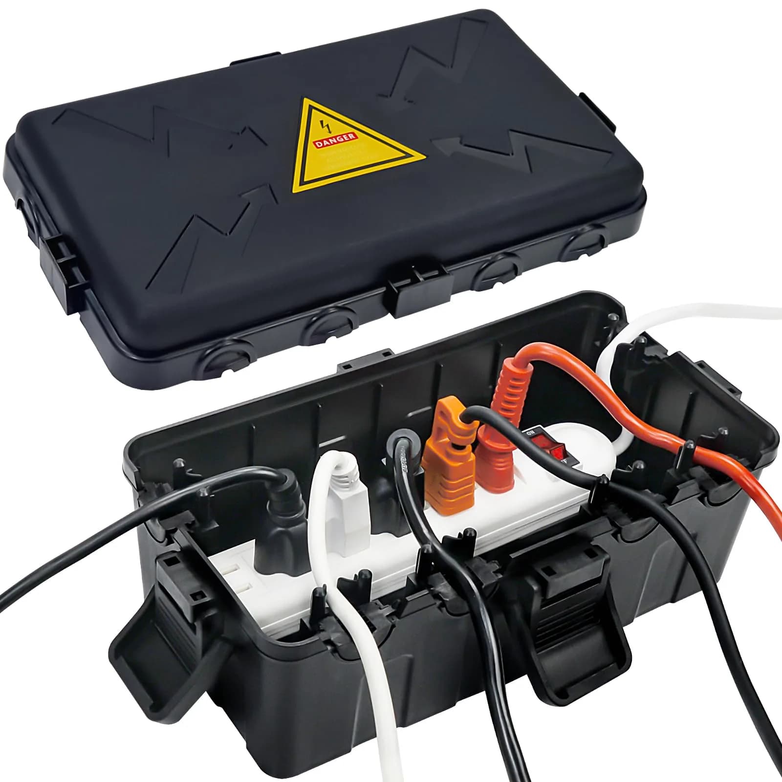 Hrensaw Medium Outdoor Electrical Box 10.6x5.5x4.5inch Waterproof IP54 Black - main product image
