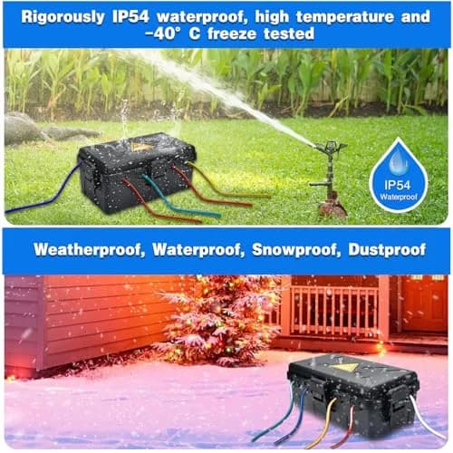 Hrensaw Medium Outdoor Electrical Box 10.6x5.5x4.5inch Waterproof IP54 Black thumbnail 4