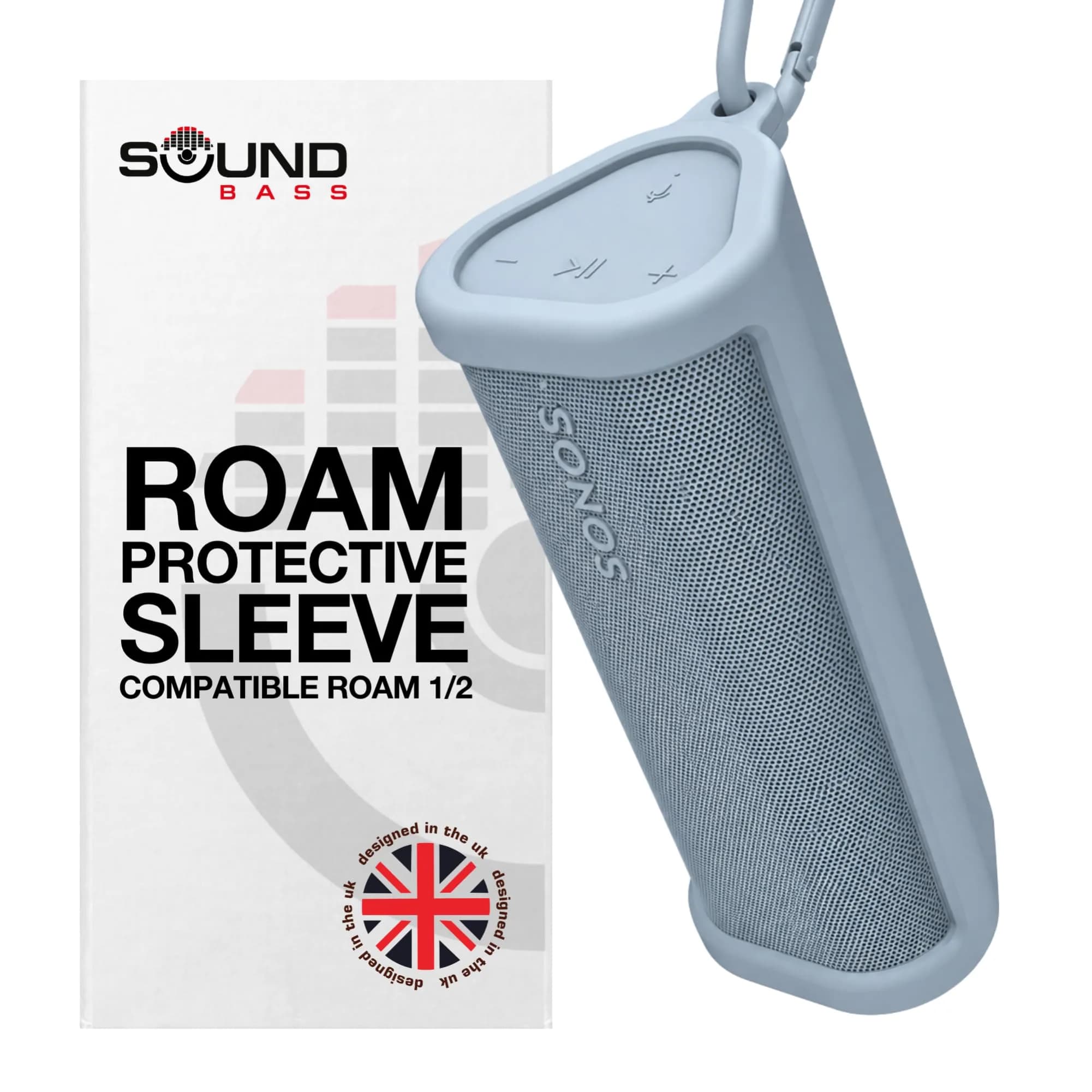 Sound Bass Heavy Duty Protective Silicone Carrying Case for Sonos Roam 2 | Blue, 159g (0.35lb)