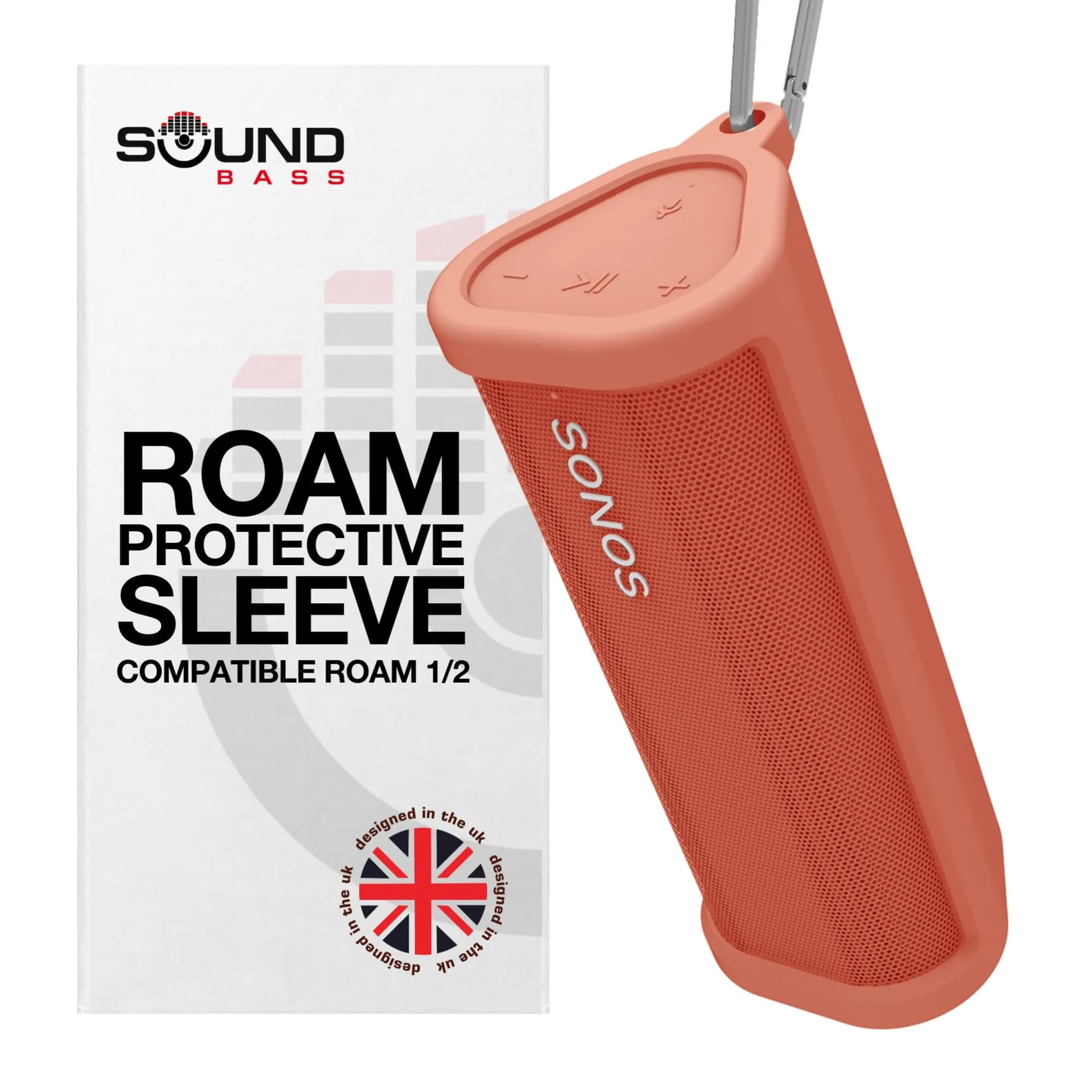Sound Bass Heavy Duty Protective Carrying Case for Sonos Roam 2 | Red, 159g (0.35 lb)