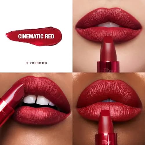 Charlotte Tilbury Matte Revolution Lipstick - Cinematic Red - 1.5g (0.05 oz) | Long-Lasting Hydrating Matte Finish thumbnail 2