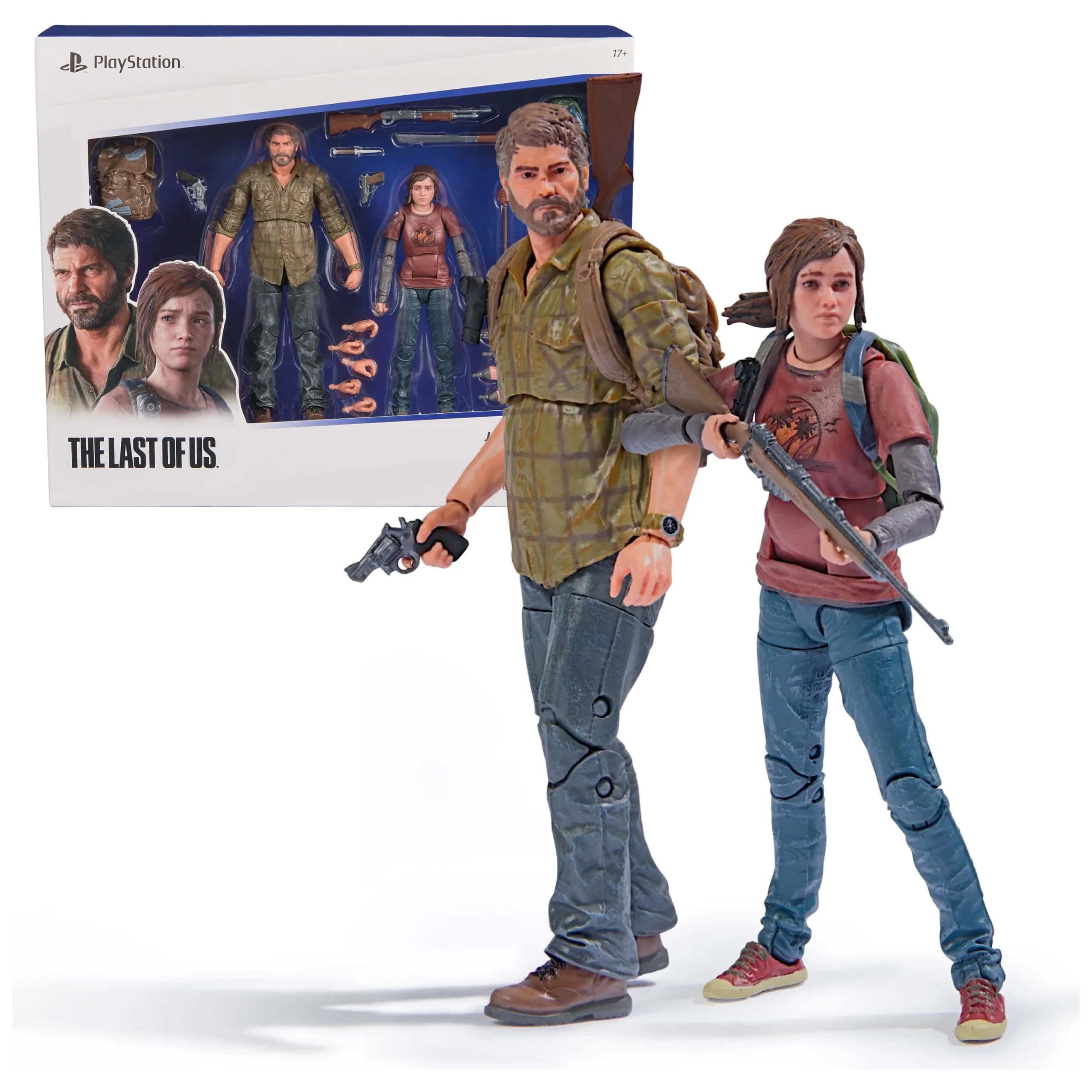 PlayStation The Last of Us Joel & Ellie 6" Deluxe Figure 2-Pack | Collectible Action Figures with 30+ Articulation Points - main product image