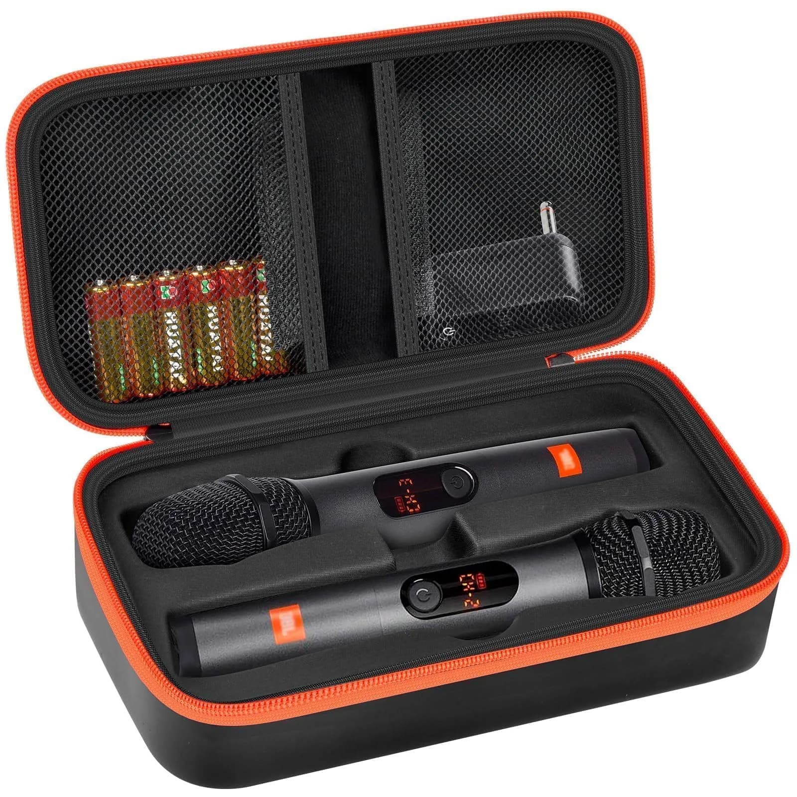 Againmore Dual Microphone Case for JBL PartyBox Wireless Mics, 11 x 6 x 3.25 inches | Precision Fit for Secure Transport