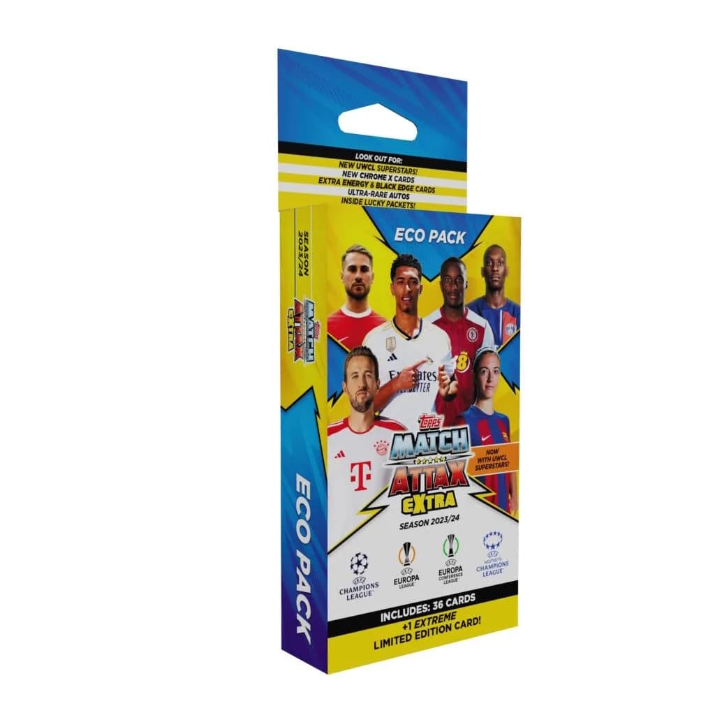 Topps Match Attax Extra 2023/24 Eco Pack Blister | UEFA Champions League Collectible Cards (1 Pack) - main product image