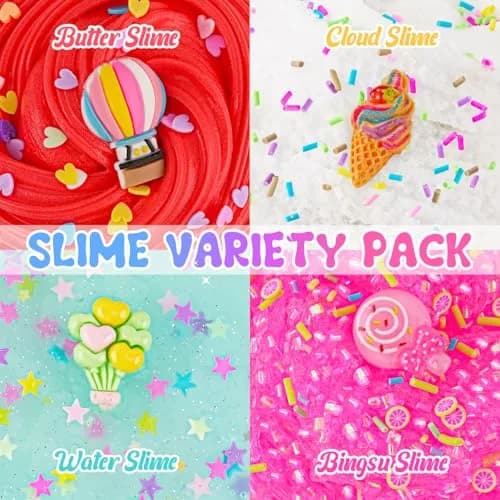 Okaybee Slime Variety Pack 8 x 100ml (800ml Total) | Non-Toxic & ASTM-Tested for Kids thumbnail 3