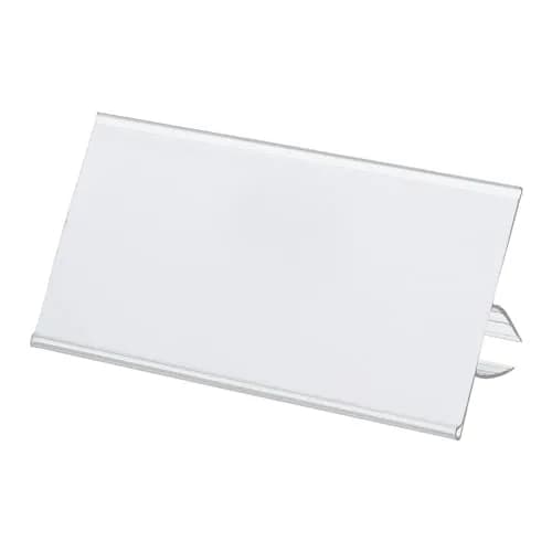 PATIKIL Clear Plastic Label Holders with Blank Labels, 30 Pack, Fits 7-12mm Shelves | Retail Store Price Tag Holders thumbnail 1