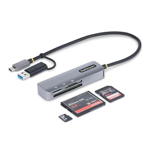 StarTech.com USB-C USB-A Multi-Card Reader | 5Gbps USB 3.0, SD/microSD/CF Slots, Plug & Play thumbnail 1