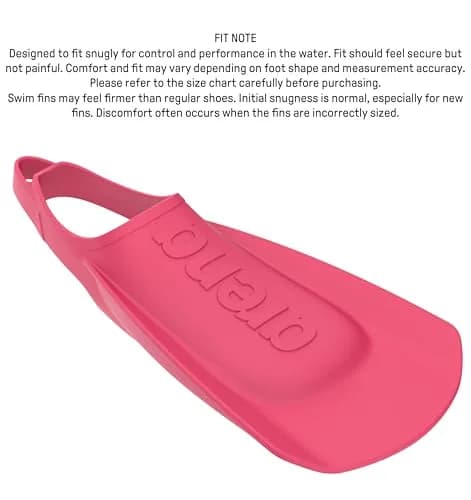 Arena Unisex Adult Comfortable Lightweight Swim Training Fins with Short Blade, Pink, 700g (1.54lb) | Improve Leg Technique & Power thumbnail 5