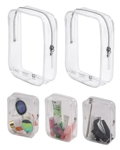 CALYGO 5-Pack TSA Approved Toiletry Bags 1 Quart (156 ml) | Clear Travel Pouch for Liquids & Makeup thumbnail 1