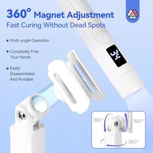 SAVILAND Flash Cure Nail Lamp U V Light for Gel Nails with Magnetic Stand 156 g (0.132 kg) | 8S Fast Cure thumbnail 5