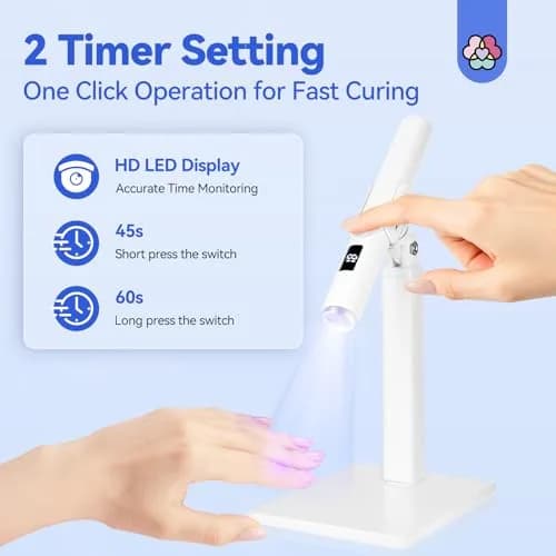 SAVILAND Flash Cure Nail Lamp U V Light for Gel Nails with Magnetic Stand 156 g (0.132 kg) | 8S Fast Cure thumbnail 4