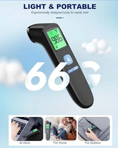 ANMEATE Non-Contact Forehead Thermometer 1 Second Result | Accurate Readings for Adults and Kids thumbnail 7