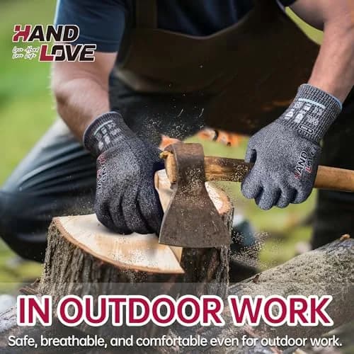 HandLove Cut Resistant Gloves XL | ANSI A7 Safety Work Gloves, Sandy Nitrile, Anti-Slip, Touchscreen, Durable, PFAS Free thumbnail 8