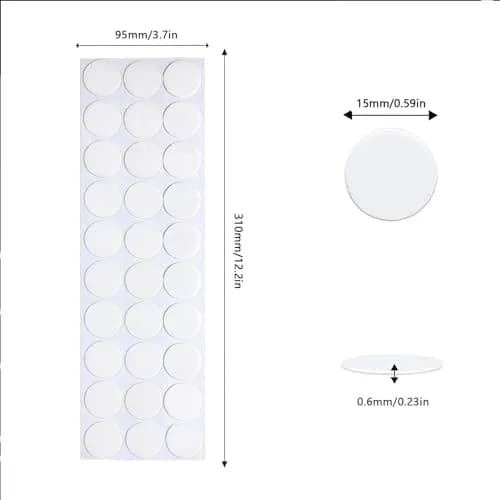 LMJIA Transparent Adhesive Stick Dots 800 Count | Strong Stickiness for Crafts and Decorations thumbnail 2