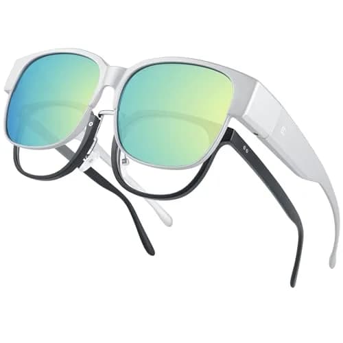BIRCEN Polarized Fit Over Sunglasses for Prescription Glasses, TR90 Frame, 58mm Lens | UV Protection Wrap Around Shades thumbnail 1