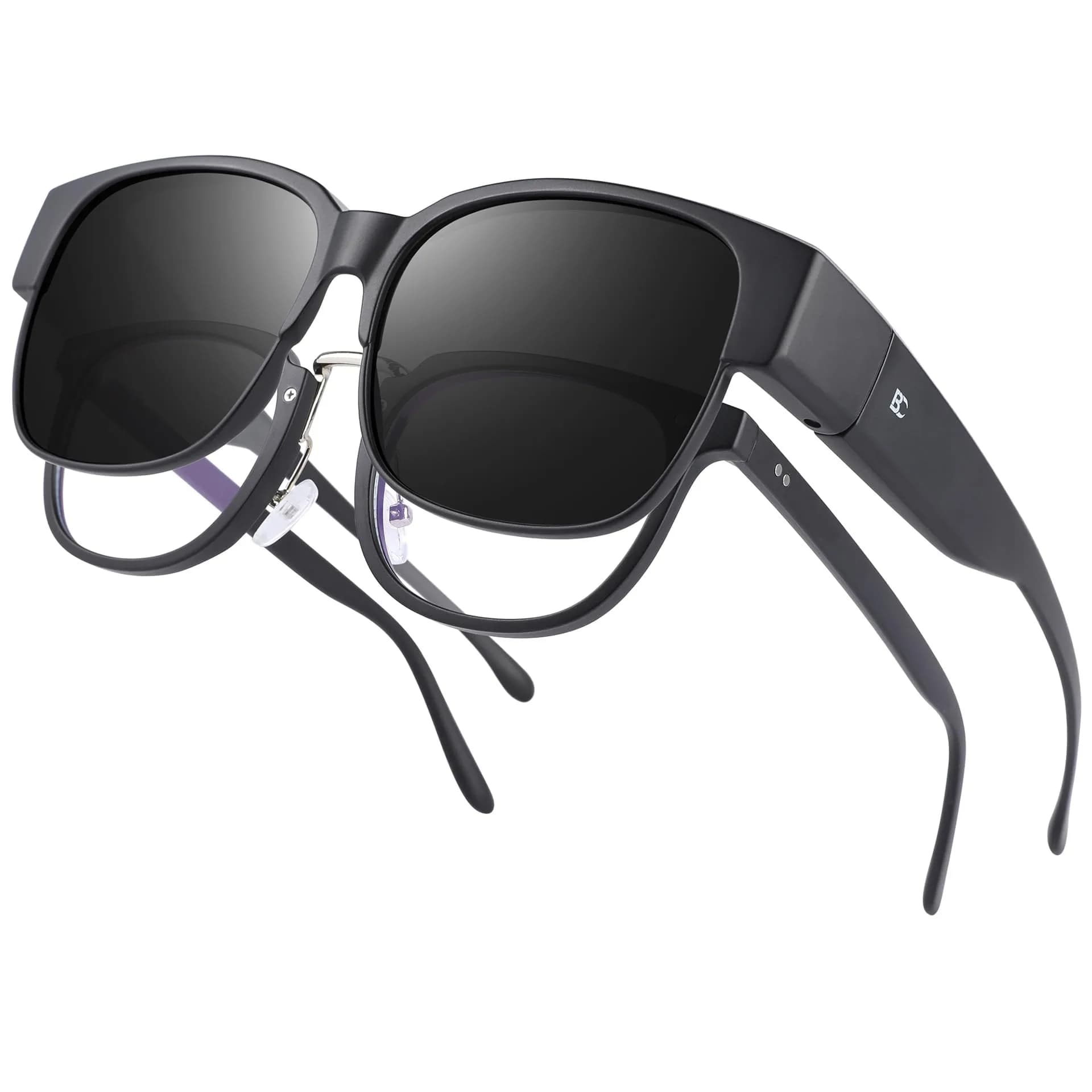 BIRCEN Polarized Fit Over Sunglasses for Prescription Glasses - TR90 Frame, UV Protection, 58mm Lens Width - main product image