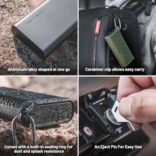 PGYTECH CreateMate USB 3.2 CFexpress A Card Reader & Case 10GBps Black | Dual Slot High-Speed Data Transfer thumbnail 5