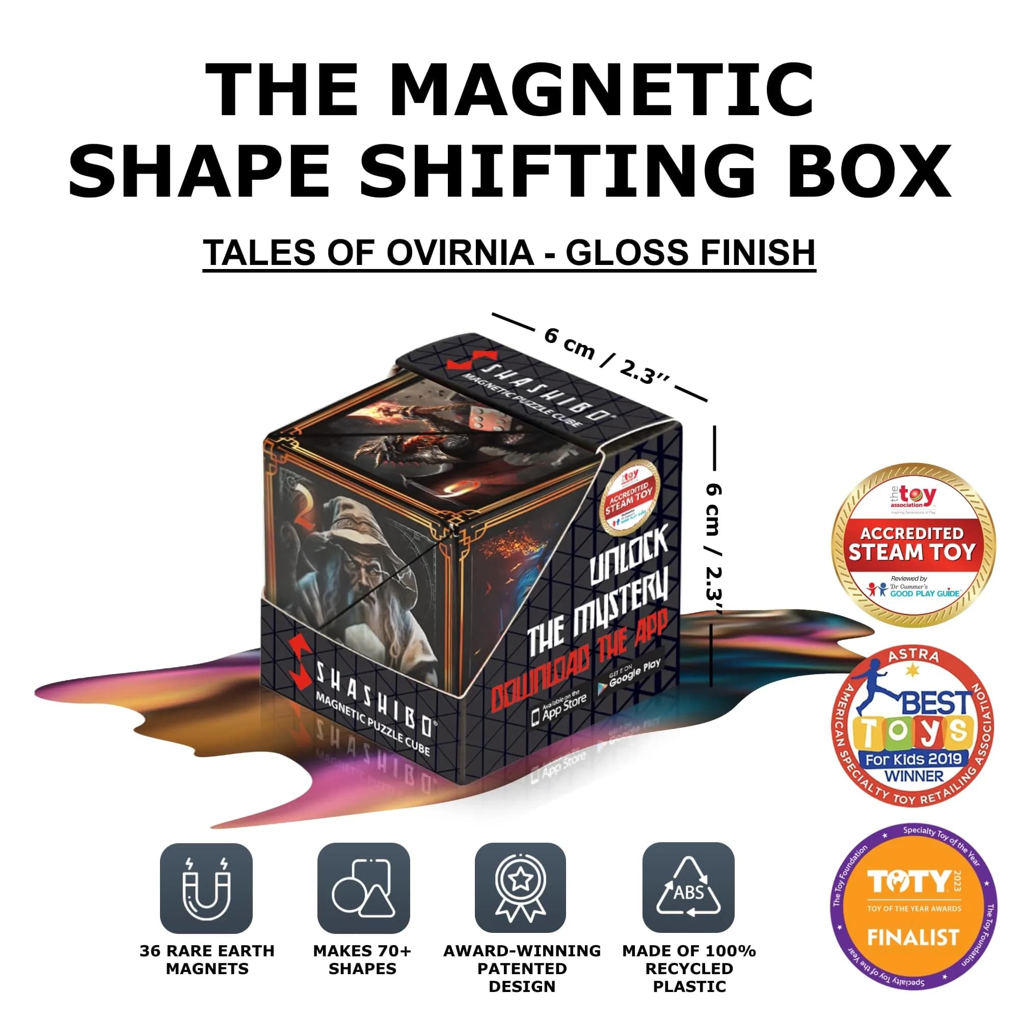 Shashibo Dodeca Tales of Ovirnia Magnetic Fidget Cube | ASTM-Tested Educational Toy thumbnail 2