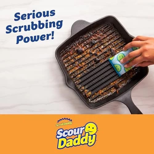 Scrub Daddy Scour Daddy Scouring Pad 12 Pack (36 Count) | Non-Scratch, Odor-Resistant, Temperature-Controlled FlexTexture thumbnail 2