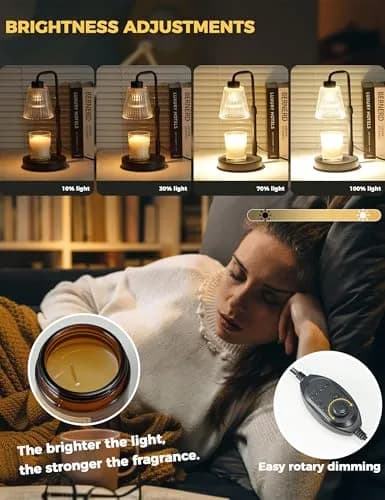 GODONLIF Candle Warmer Lamp with Timer, Home Decor for Women | Dimmable, Adjustable Height, Safe & Elegant thumbnail 4