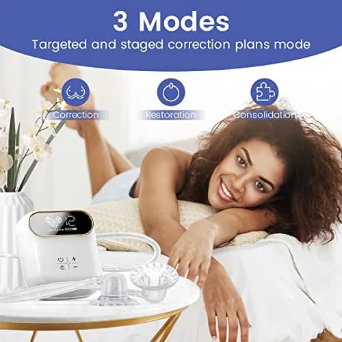 Rolevin Electric Nipple Corrector 12 Gears Rechargeable | Helps Breastfeeding Flat Inverted Nipples thumbnail 3
