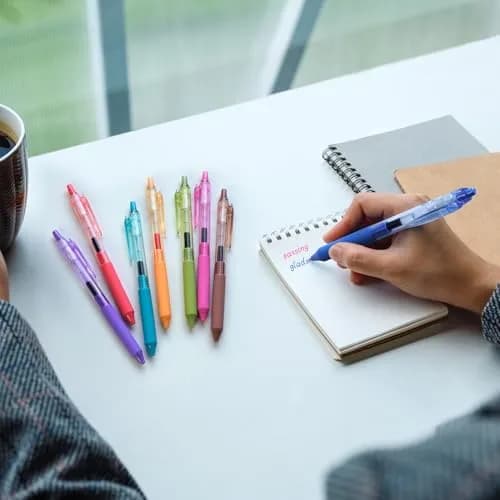 WRITECH Gel Pens Fine Point 0.5mm Multicolor Ink Retractable 8ct | Smooth Writing No Smear thumbnail 6