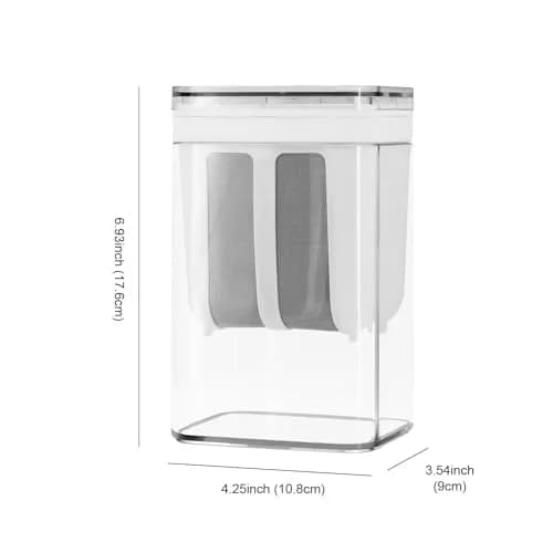 HOXXU Greek Yogurt Strainer 1100ml (1.16 Quarts) with Fine Mesh Bag & Lid | Make Thick Greek Yogurt at Home thumbnail 2
