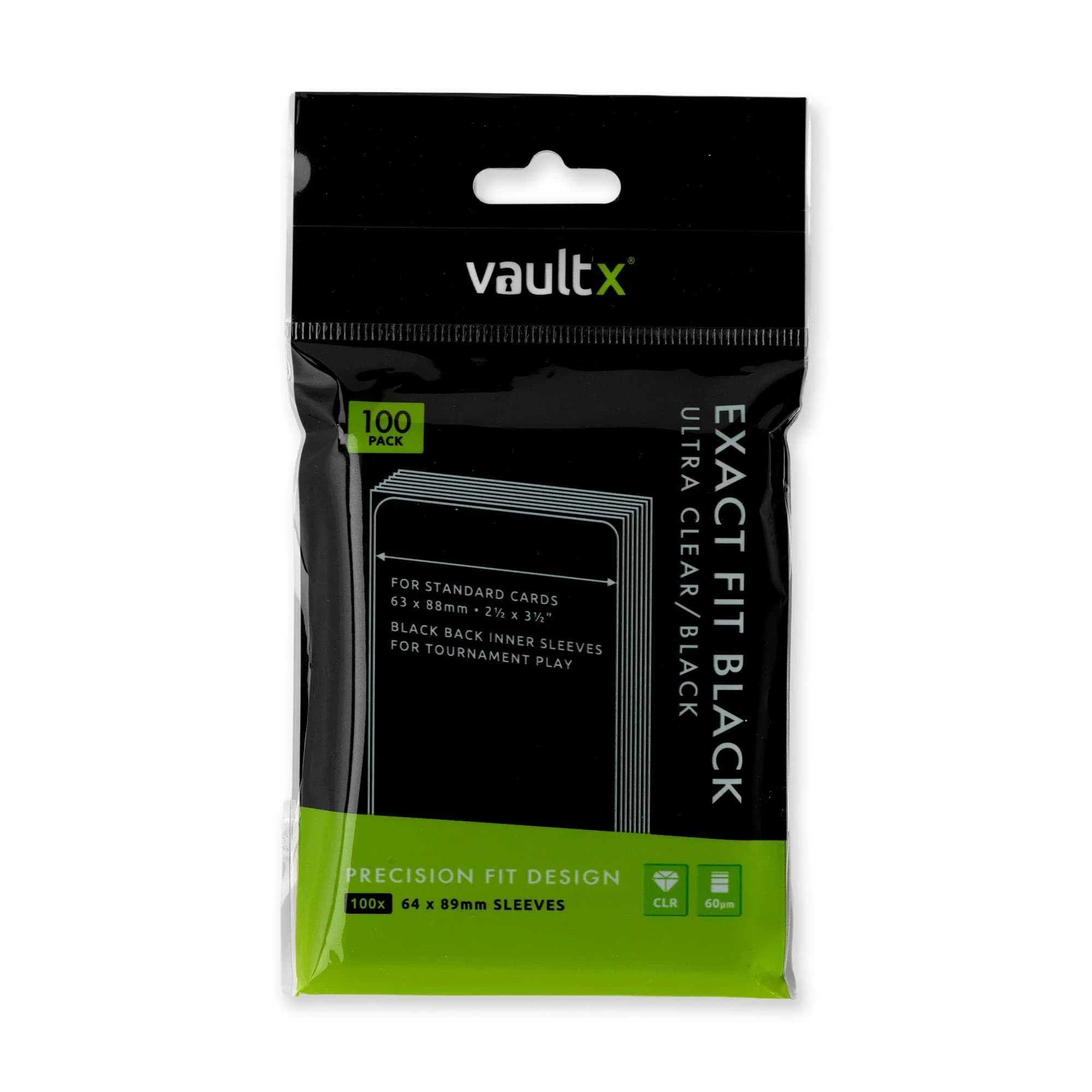 Vault X Exact Fit Inner Sleeves 500 Pack Clear for Trading Cards | Snug, Archival Safe & Premium Protection — Black