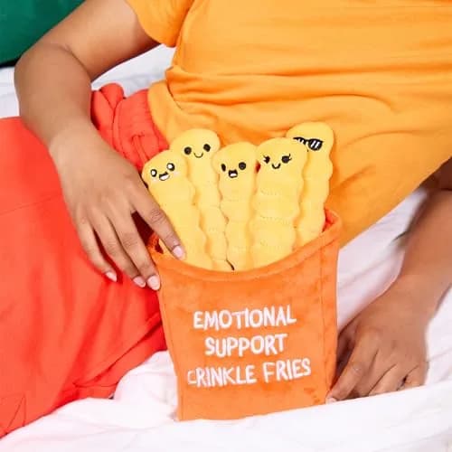 WHAT DO YOU MEME? Emotional Support Crinkle Fries Plush Toy 25cm (10 inches) | Fun & Stress-Relief Toy thumbnail 2