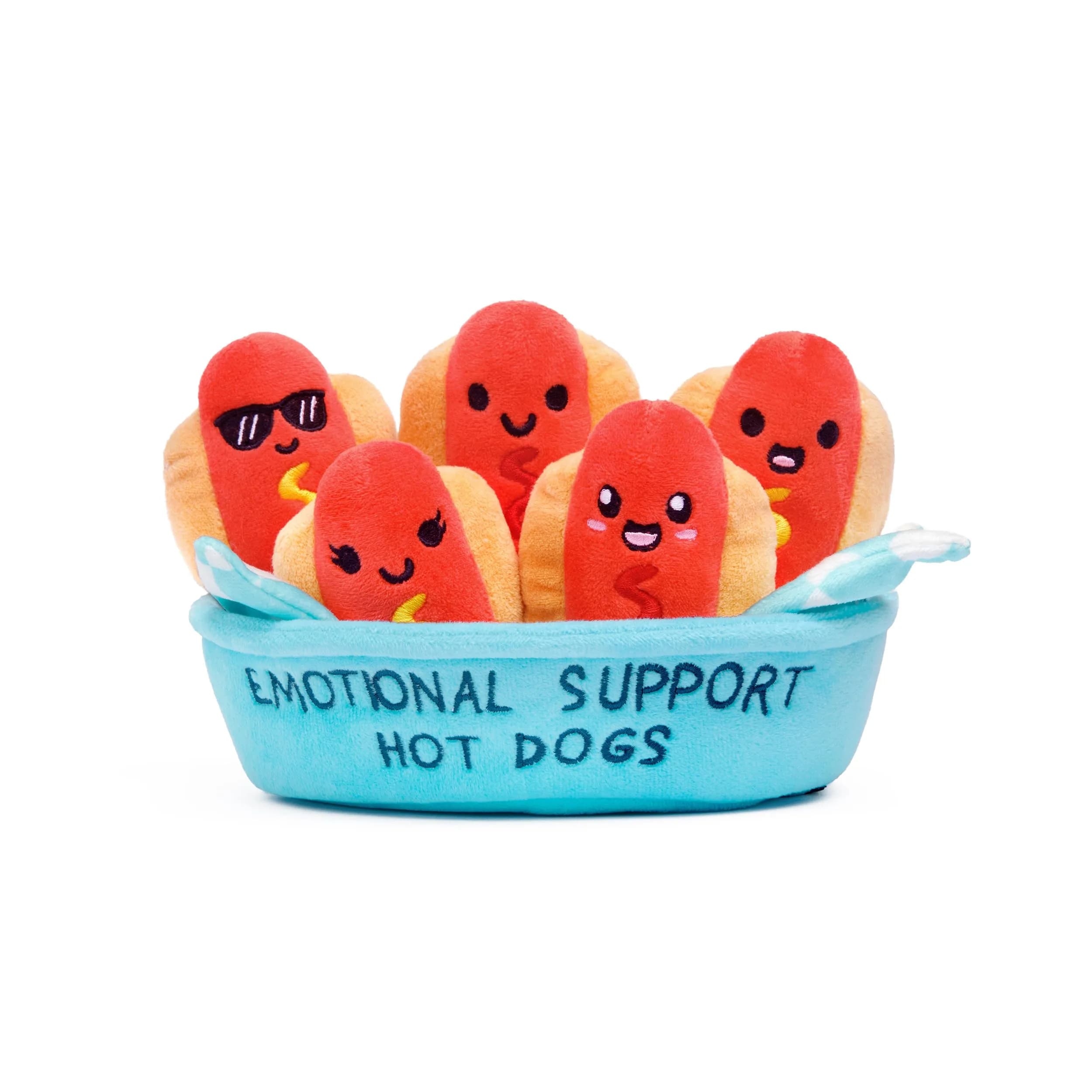 WHAT DO YOU MEME? Emotional Support Hot Dogs Plushies 18cm (7 inches) | ASTM-Tested Toy Figure