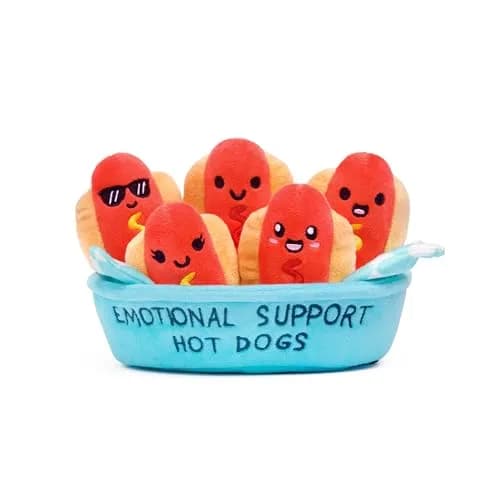 WHAT DO YOU MEME? Emotional Support Hot Dogs Plushies 18cm (7 inches) | ASTM-Tested Toy Figure thumbnail 1