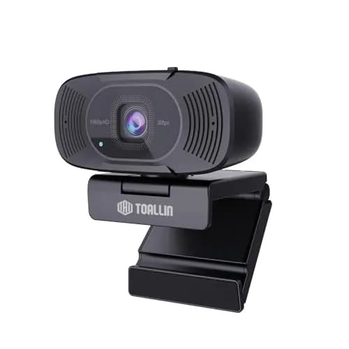 TOALLIN 1080P Auto-Focus Webcam with Dual Microphones | 90° Wide Angle, Privacy Shutter, USB for Video Calls thumbnail 1