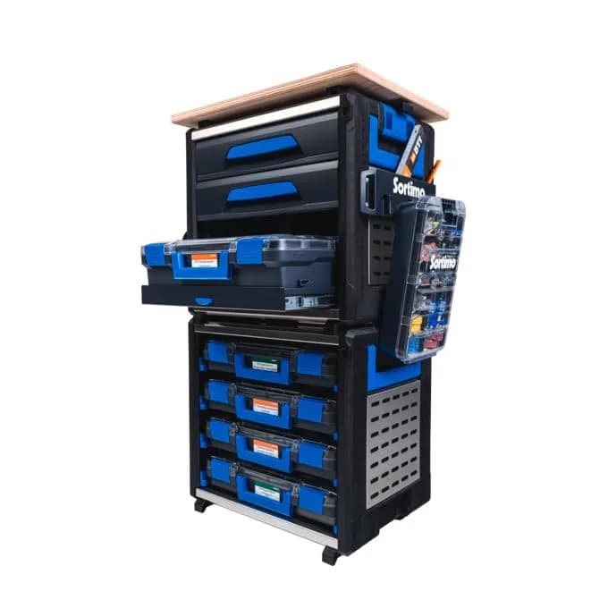 Sortimo T-BOXX 330 Empty Sorting Box 35.8cm x 44.4cm x 11.5cm | Transparent Lid for Small Parts thumbnail 8