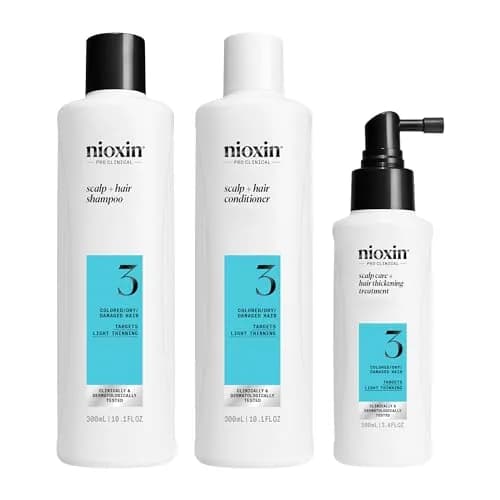 NIOXIN System Kit 3 for Colored Hair & Light Thinning | 23.6 oz (697 ml) | Clinically Tested Thickening & Strengthening thumbnail 1