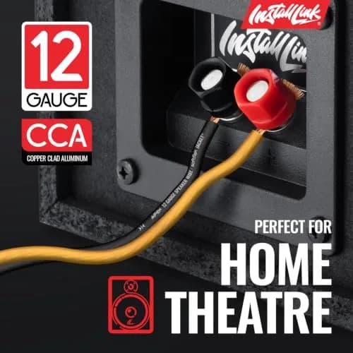 Install Link 12 AWG Gauge Speaker Wire 100 Feet (30.5m) | CCA Copper Clad Aluminum for Home Theater & Car Audio thumbnail 2