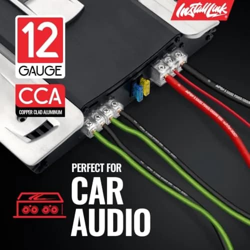 Install Link 12 AWG Gauge Speaker Wire 100 Feet (30.5m) Frosted Green/Black | CCA Copper Clad Aluminum thumbnail 4
