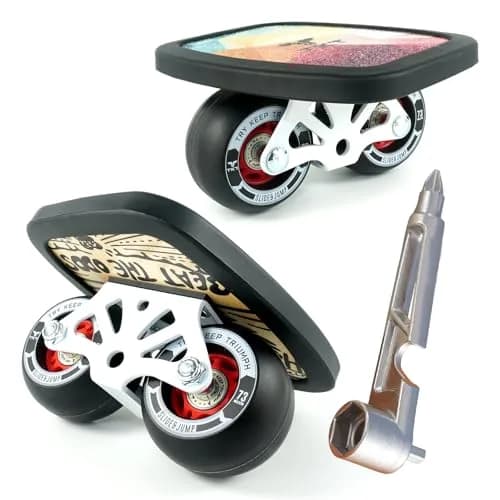TKT FreeSkates - Metal Split Wheel Skateboard 138mm x 168mm | High Resilience Free Drift Board for Beginners thumbnail 1