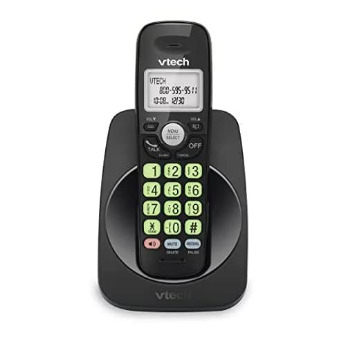VTech VG131-11 Cordless Phone with DECT 6.0, Full-Duplex Speakerphone, Backlit Keypad & Display, Caller ID, Wall Mountable | 422g (0.93lb) Black thumbnail 1