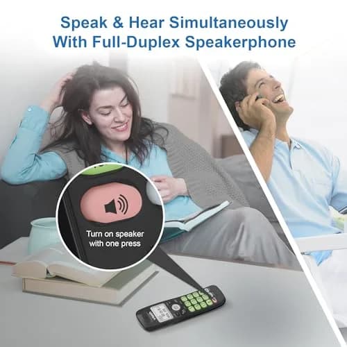 VTech VG131-11 Cordless Phone with DECT 6.0, Full-Duplex Speakerphone, Backlit Keypad & Display, Caller ID, Wall Mountable | 422g (0.93lb) Black thumbnail 2