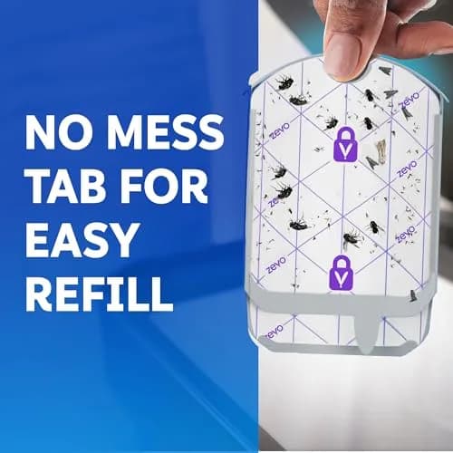 ZEVO Flying Insect Trap Refill Cartridges for Fruit Flies & Gnats, 6 Count | Continuous 24/7 Indoor Pest Control thumbnail 8