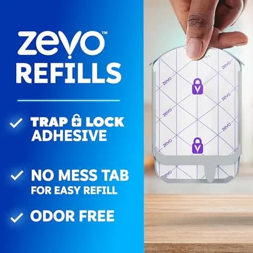 ZEVO Flying Insect Trap Refill Cartridges for Fruit Flies & Gnats, 6 Count | Continuous 24/7 Indoor Pest Control thumbnail 3