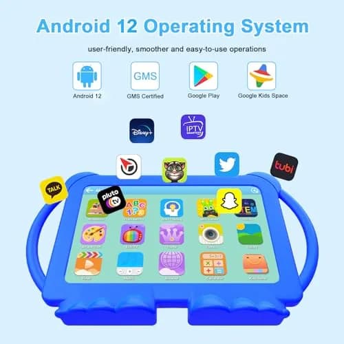 HOTTABLET Kids Tablet 7 inch Android 12.0, 4GB RAM, 32GB ROM, 1TB Expand, Parental Control, WiFi, Bluetooth, Dual Camera, Silicone Case thumbnail 4
