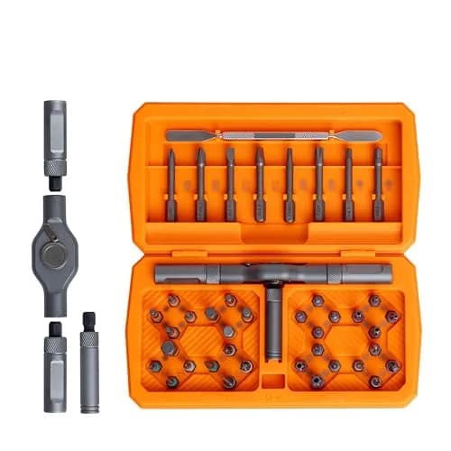 ANVANNA Ratchet Screwdriver Set, Magnetic Tool Kit for DIY & Professionals, 42 Bits, Compact & Portable (0.45kg, 16×9.5×3.9 in) thumbnail 1