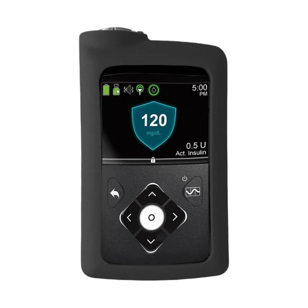 Sugar Medical Silicone Protective Cover for Medtronic MiniMed 630G/640G/670G/770G Insulin Pumps | Black, 1-Pack - main product image