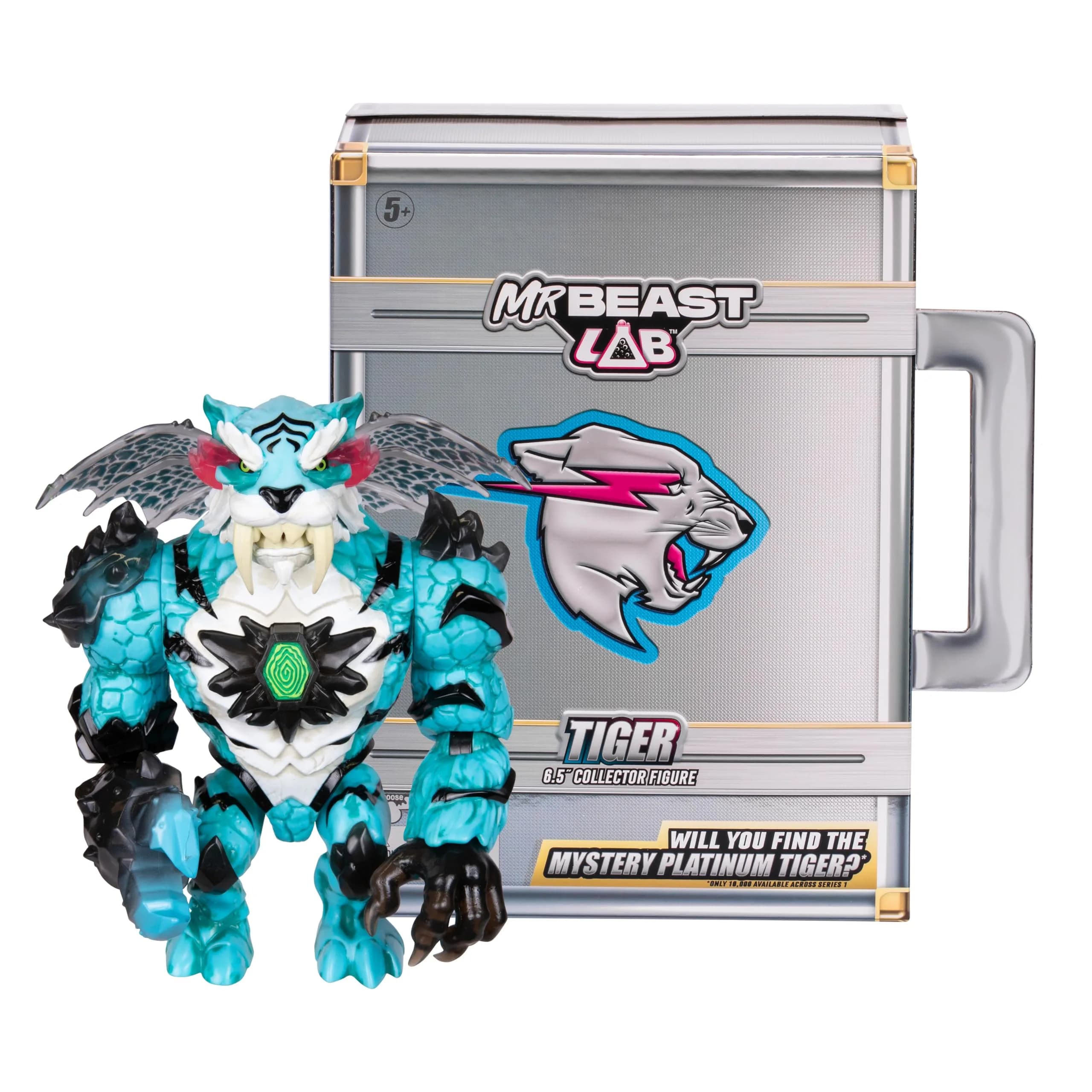 MRBEAST LAB Apex Beast Neon Panther Collector Figure | 6.5 Inch/16.5cm, Articulated, Premium Packaging — Tiger Stripes