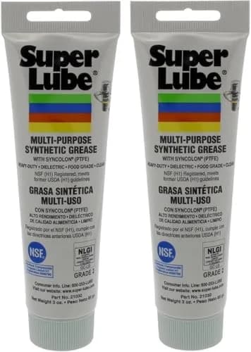 Super Lube Synthetic Multi-Purpose Grease 3 Oz (6 Oz Total) | Industrial Lubricant for Extreme Temperatures thumbnail 1