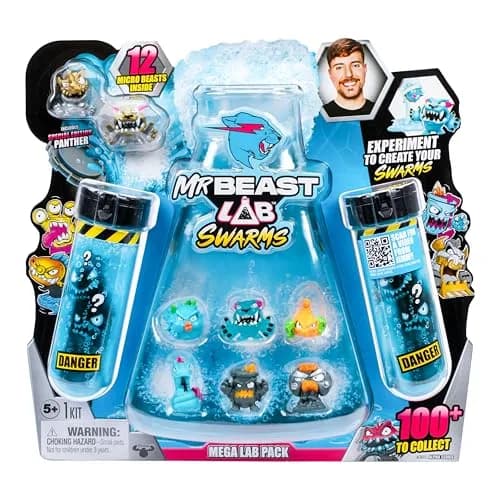 MrBeast Lab Swarms Mega Lab 12 Pack Tuff Top | Educational Toy Figure with 100+ Collectibles thumbnail 1