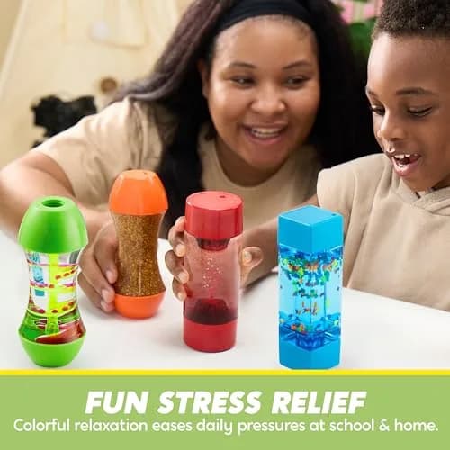 JOYIN 4-Pack Fidget Tubes for Kids | Sensory Stress Relief Toy, Autism Calming, Classroom Supplies, Back to School Gift (Small, Silicone, Multi) thumbnail 6