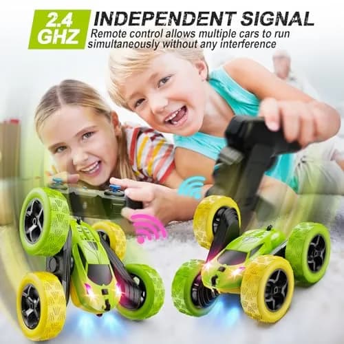 QUNREDA Remote Control Stunt Car | 16.0cm x 16.0cm x 7.1cm (6.3"x6.3"x2.8") thumbnail 3